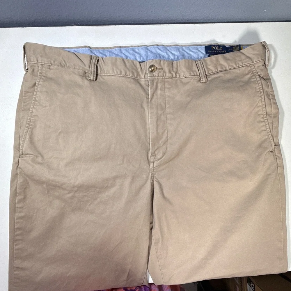 Polo Ralph Lauren Chinos Mens‎ 40x30 Tan Excellent Stretch Straight Fit Pants